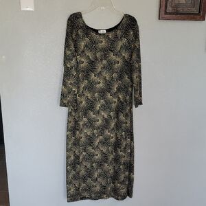 Elegant Black and Gold Women's Dress